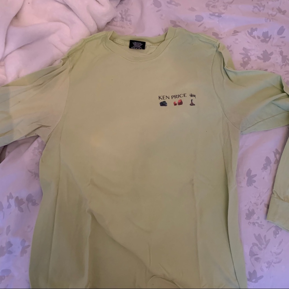 Neon green long sleeve STUSSY x Ken Price